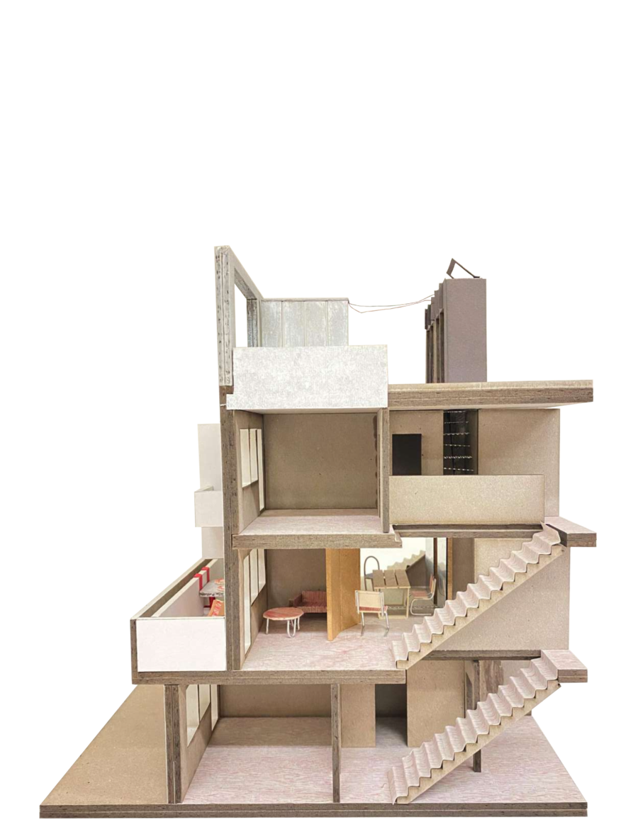 model-cardboard-paper-architecture-project-section