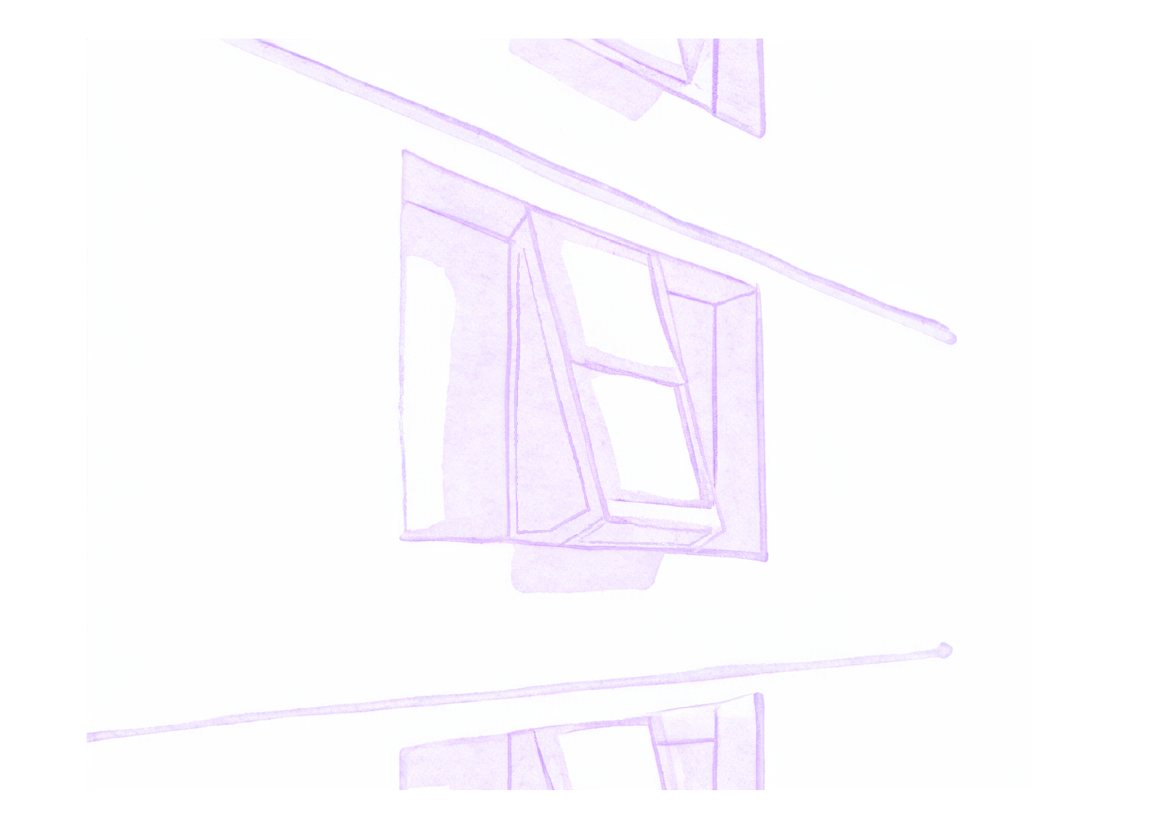 Close-up architectural detail of a window or opening, showcasing the geometric design and material transition in the building facade.