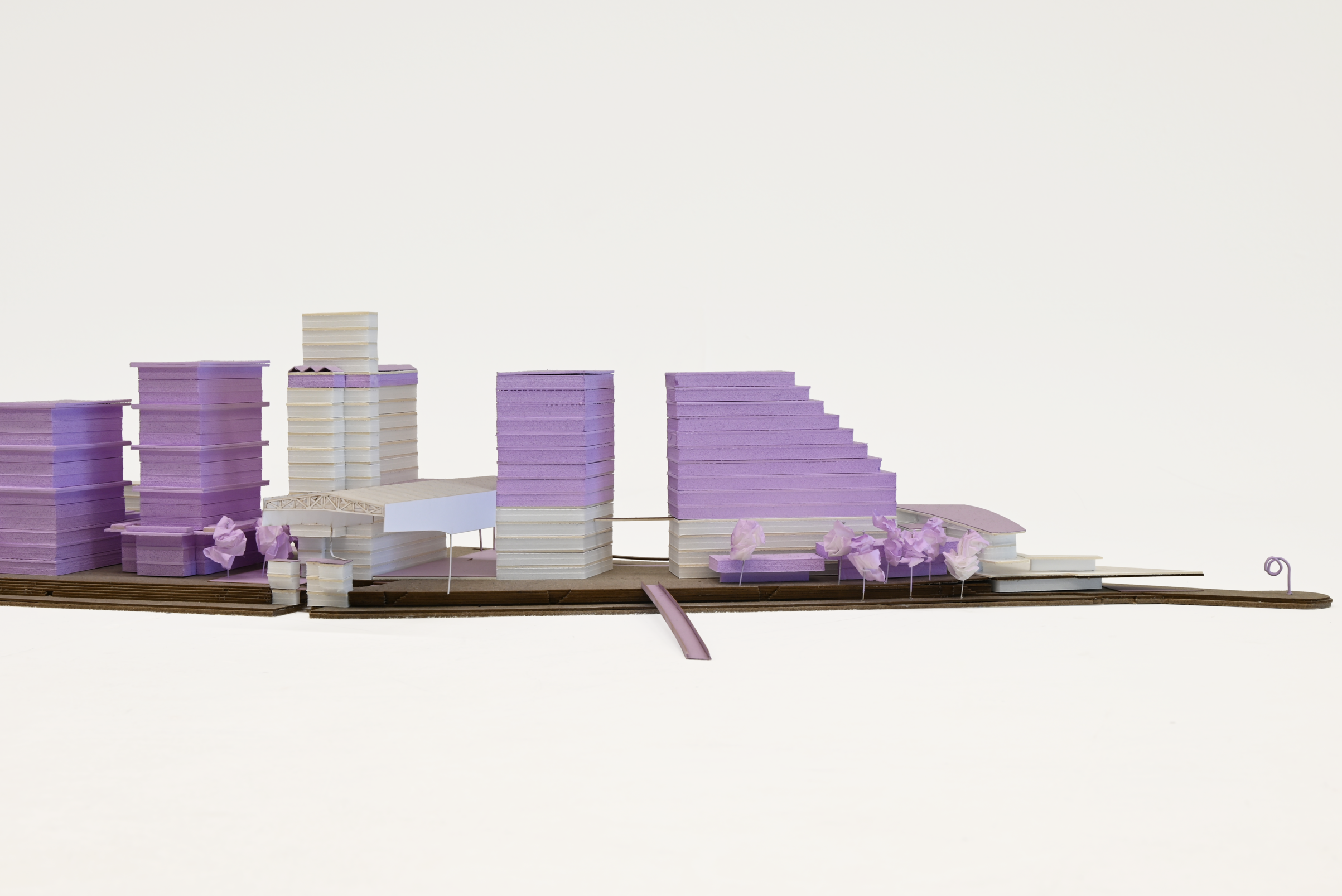 Architectural model showcasing a new residential district, revealing the urban planning and layout of a large-scale housing project.